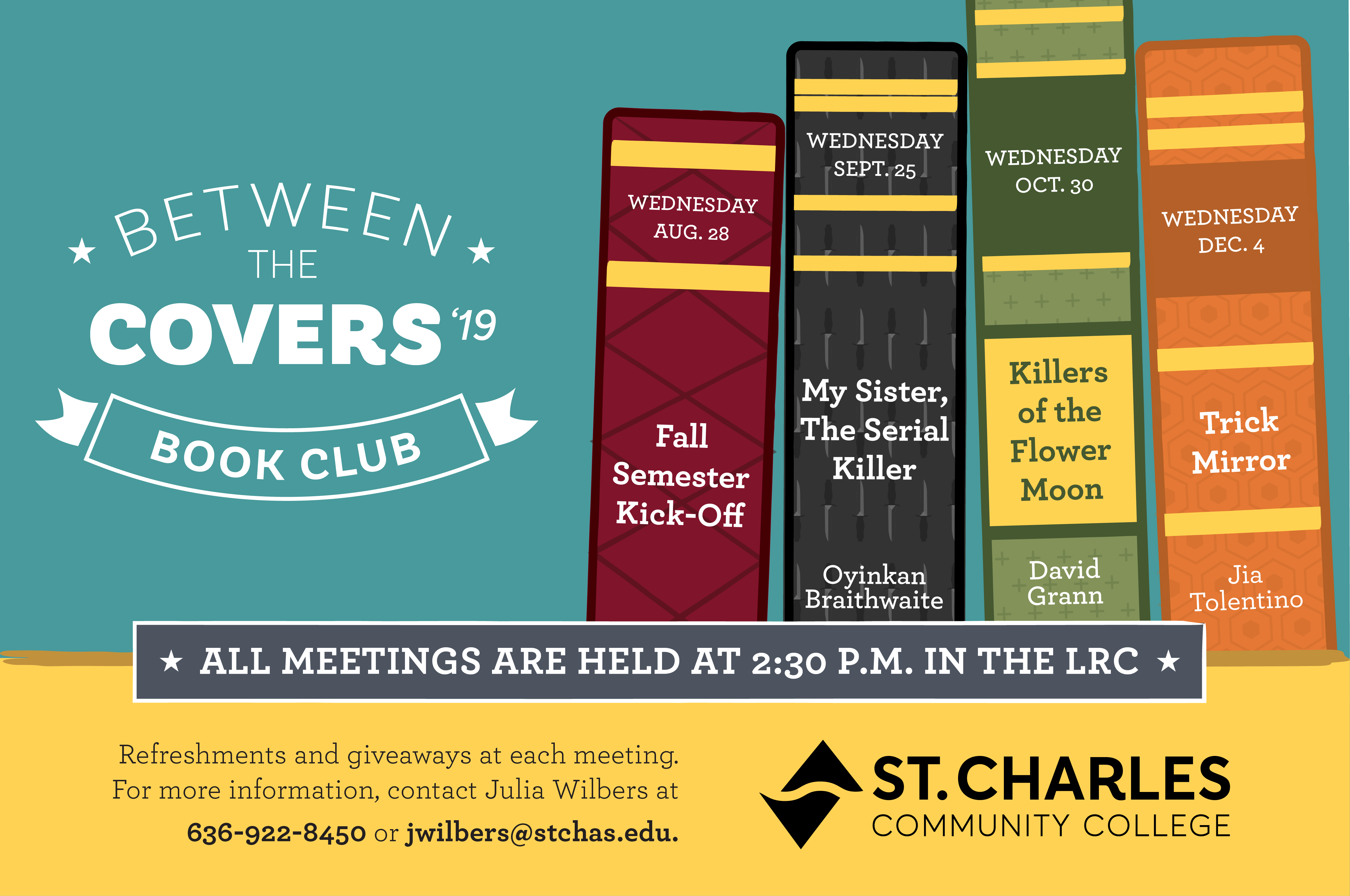 Between the Covers Book Club kicks off on Aug. 28 SCC News